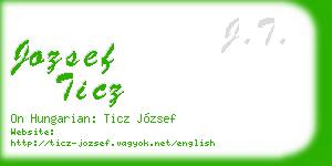 jozsef ticz business card
